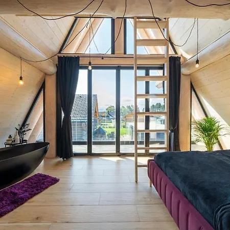 別荘 Stylish A-frame With Hot Tub By The Liptovský Trnovec