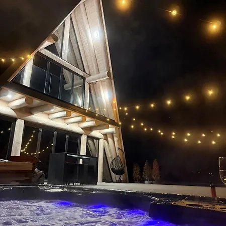 Stylish A-frame With Hot Tub By The * Liptovský Trnovec