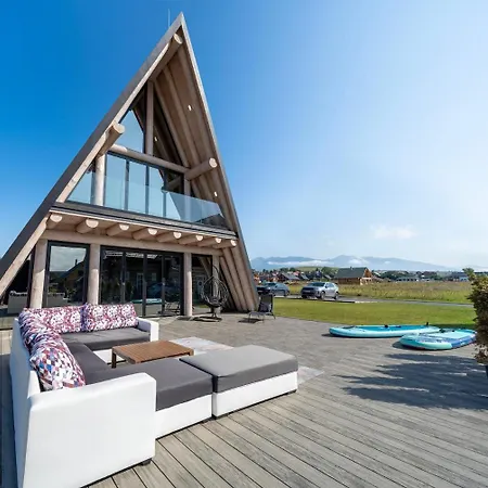 Stylish A-frame With Hot Tub By The Liptovský Trnovec